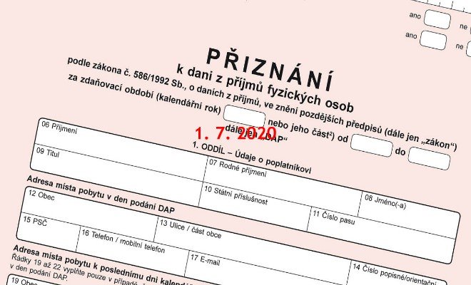 Daňové přiznání mohou fyzické osoby a podnikatelé podávat bez postihu až do začátku 2.jpg
