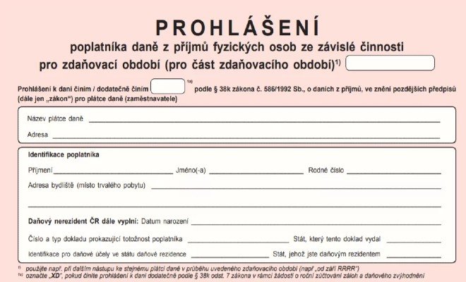 Prohlášení poplatníka k dani možná nebude nutné podepiso 2.jpg